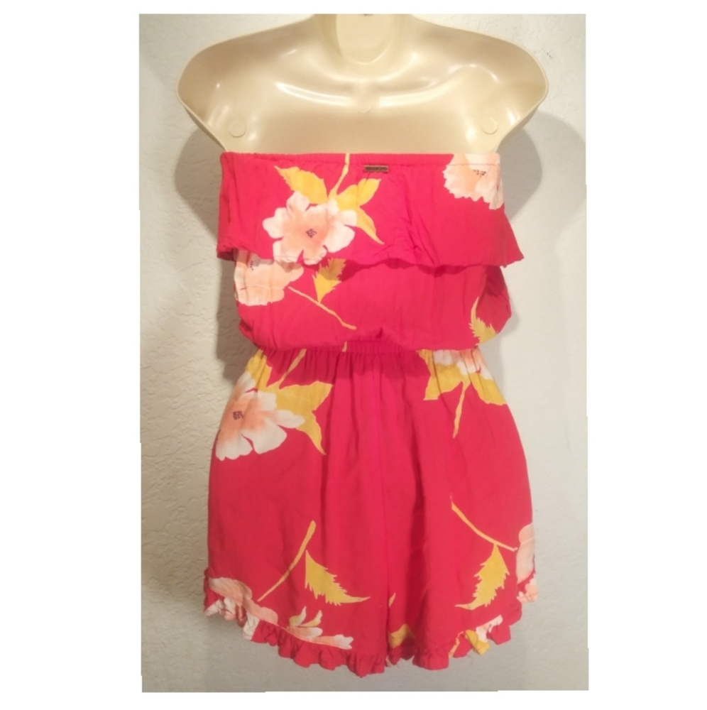 Strapless Romper Floral Print - Picture 2 of 3